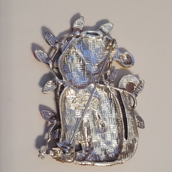 Danecraft Silver Tone Cat Brooch - Picture 2 of 4